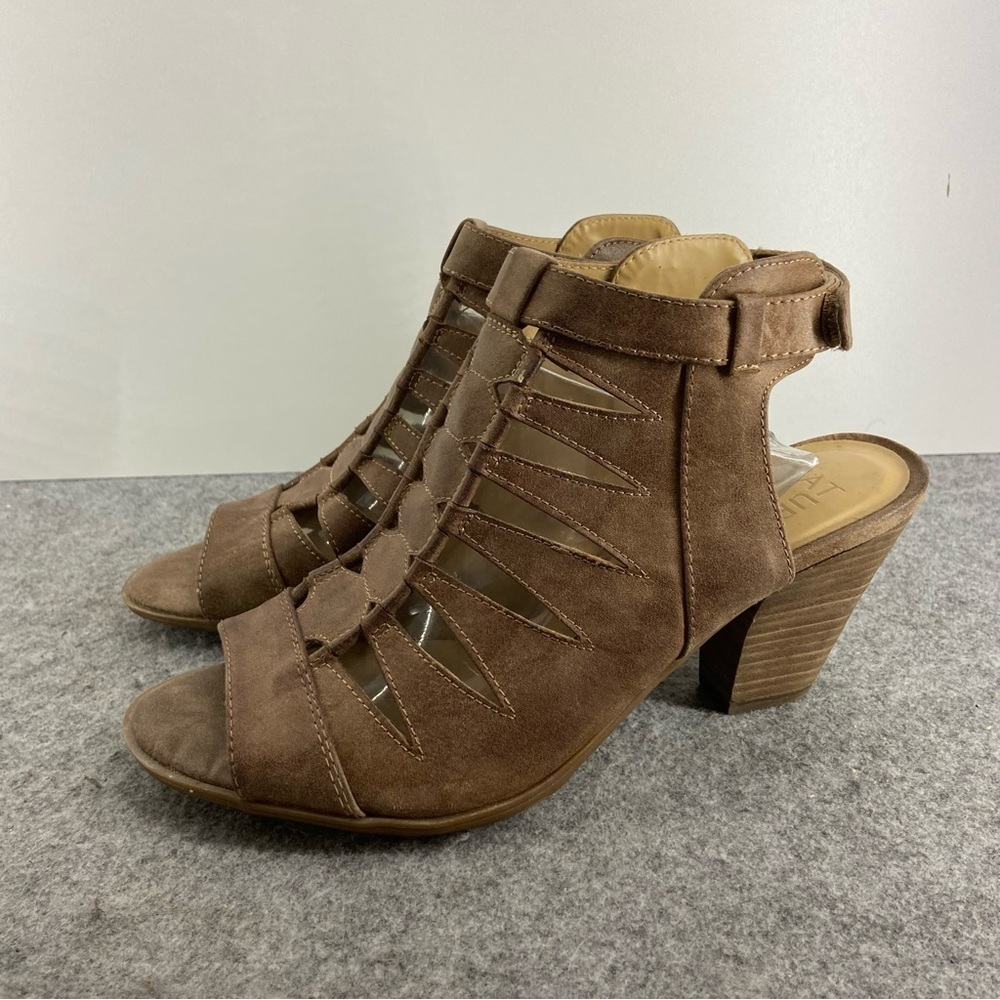 Naturalizer Talan Gladiator Brown Leather Heeled Sandals Heels Women’s Size 8.5M